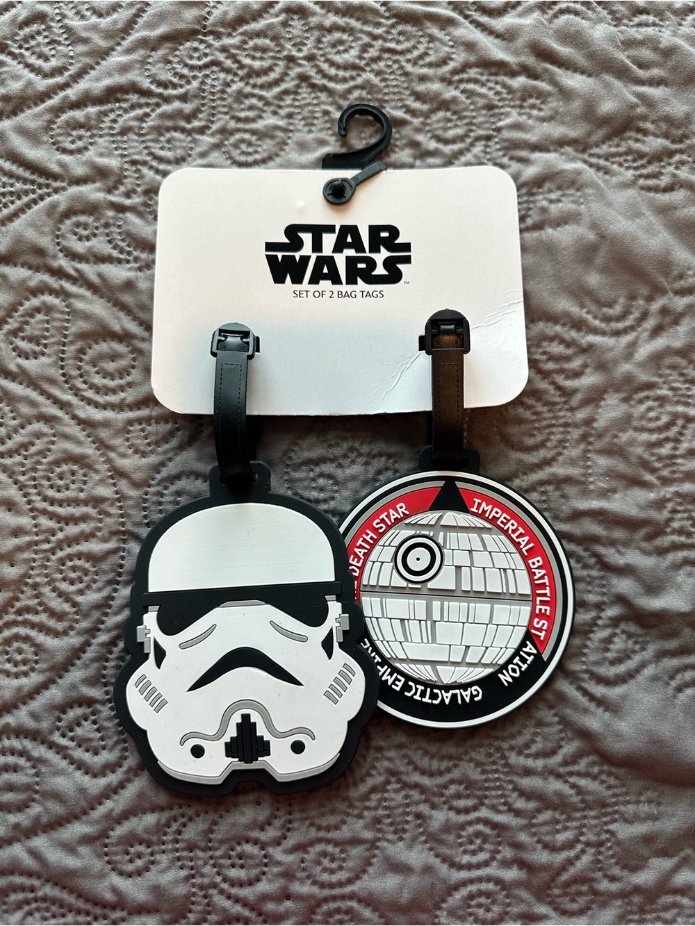 Star Wars White & Black Stormtrooper and Death Star Kids Bag Tags